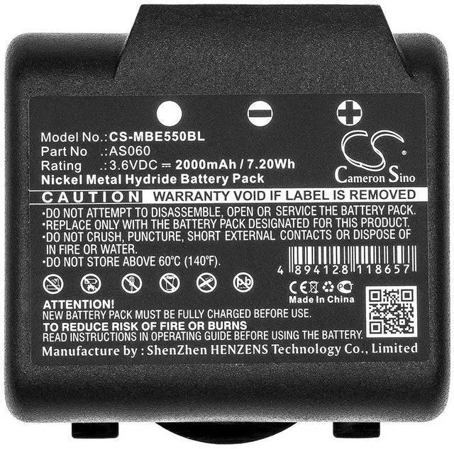 Alt view image 3 of 3 - 2000mAh Replacement Battery for IMET BE5500, M550S ZEUS, M550S THOR, BE3600; P/N:AS060, AS083N: