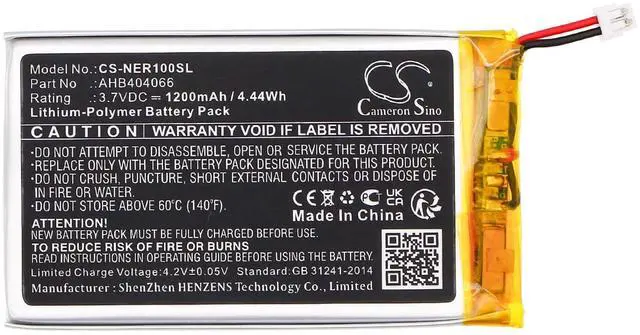Alt view image 3 of 5 - Battery for Neeo Control 4, NE-RMT PN:Neeo AHB404066 1200mAh / 4.44Wh