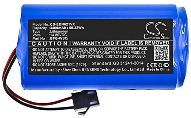 Alt view image 3 of 4 - Cameron Sino Battery for Ecovacs CEN360, CEN361, Deebot CEN546, Deebot DN622, Deebot N79, Deebot N79S, DH35, DH43, DH45, DN620, DN621 3400mAh