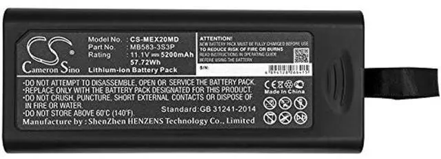 Main image of Cameron Sino Battery for Mindray Accutorr 3, DPM 6, DPM7, Passport 12, Passport 12m, Passport 17m, Passport 8, T5, T6, T8 5200mAh