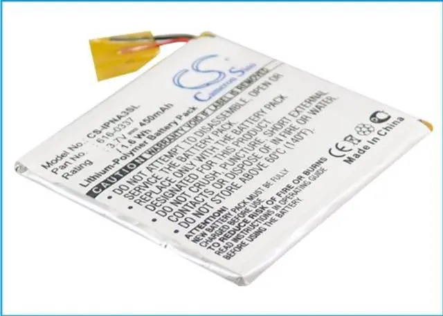 Main image of Cameron Sino Battery for iPod Nano 3rd 4GB, iPod Nano 3rd 8GB, iPod Nano G3 4GB, iPod Nano G3 8GB PN: 616-0311, 616-0333, 616-0337 450mAh / 1.67Wh