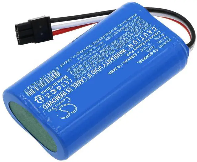 Alt view image 2 of 5 - Cameron Sino Battery for Simplehuman Mirror SH1S2P PN:Simplehuman SH03 5200mAh / 19.24Wh