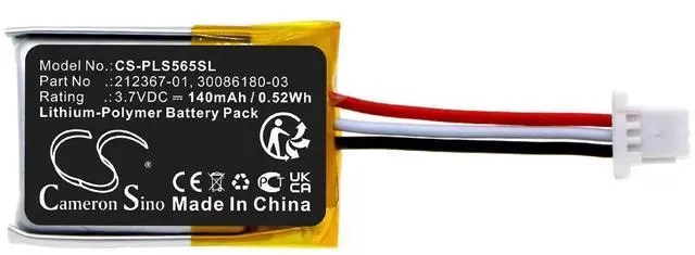 Alt view image 3 of 5 - Cameron Sino Battery for Plantronics C565, CS540, CS540A, Savi CS540, Savi CS540A PN:Plantronics 212367-01, 212367-01 (3 pin), 30086180-03 140mAh / 0.52Wh