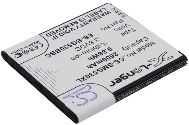 Alt view image 3 of 5 - Cameron Sino battery for Samsung Galaxy Grand Prime  SM-G5308  SM-G5308W  SM-G5309  SM-G5309W  SM-G530Y  SM-G530H  SM-G5306W  Galaxy Gran Prime Duos TV  Galaxy J5 2600mAh / 9.88Wh