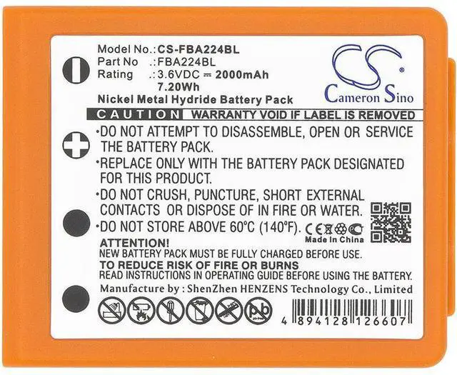 Alt view image 3 of 3 - Cameron Sino Replacement Battery for HBC Radiomatic Quadrix,  Radiomatic Keynote,  Radiomatic Patrol D