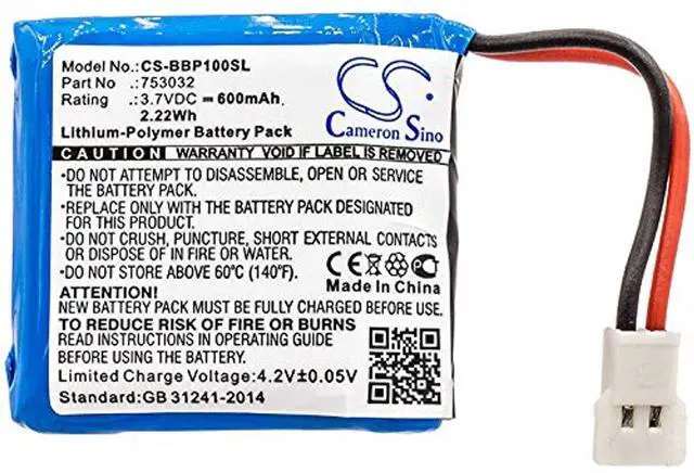 Alt view image 3 of 4 - Cameron Sino Battery for Bee-Bot Floor Robot, Programmable Children's Toy, Programmable Floor Robot PN:Bee-Bot 753032 600mAh