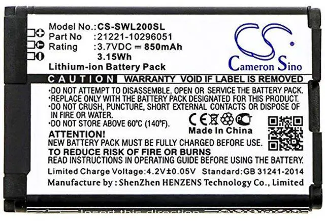 Alt view image 3 of 3 - 850mAh / 3.15Wh Replacement Battery for Rexton, WL200AP; Bluetooth Remote, RCU, SGI-WL200AP, WL200AP PN: 21221-10296051