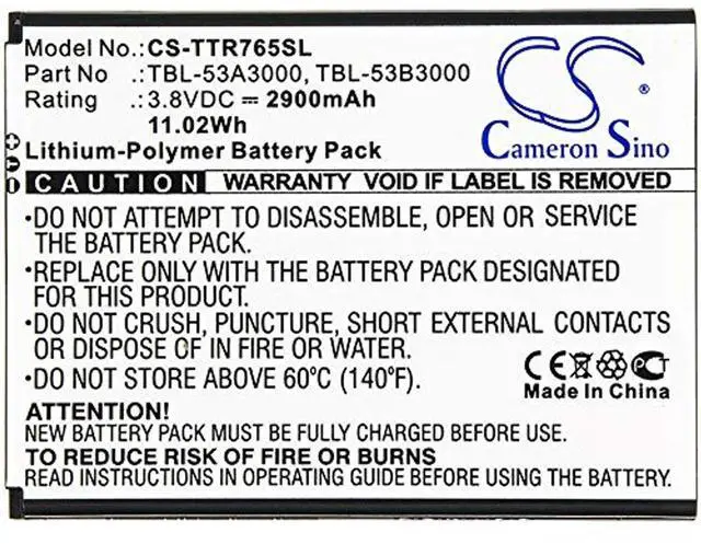 Alt view image 3 of 3 - Cameron Sino Battery for TP-Link M7650 PN:TP-Link TBL-53A3000, TBL-53B3000 2900mAh / 11.02Wh