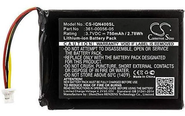 Alt view image 3 of 5 - CS Battery for Garmin 2689LMT 6-inch, Nuvi 2689LMT, Nuvi 40, Nuvi 40LM, Nuvi 52, Nuvi 52LM, Nuvi 56LMT, Nuvi 66LM, Nuvi 68LMT PN:Garmin 361-00056-05, 361-00056-11 750mAh / 2.78Wh