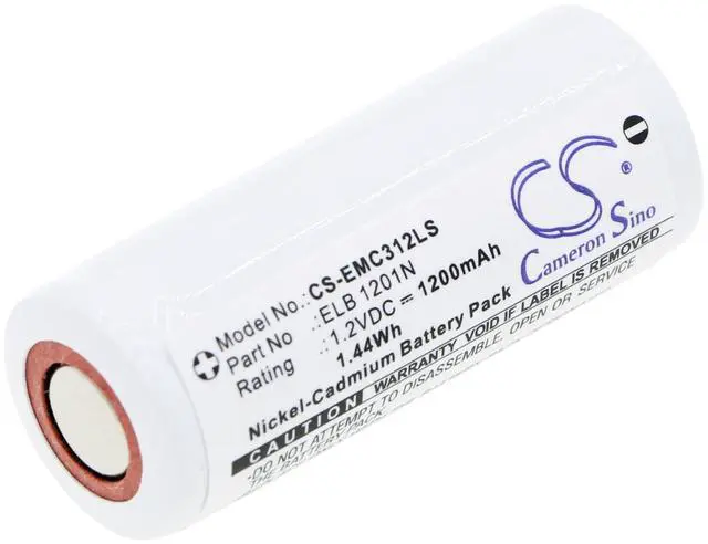 Main image of Cameron Sino Battery for Lithonia LE S 1 R 120/277 EL N, LE S W 2 R 120/277 ELN SD, LQM S W 3 R 120/277 ELNSD, LX S W 3 G 120/277 EL N, LX W 3 R EL N PN:Lithonia ELB 1201N 1200mAh