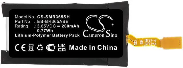 Alt view image 3 of 5 - Cameron Sino Battery for Samsung Gear Fit 2 Pro, SM-R365 PN:Samsung EB-BR365ABE, GH43-04770A 200mAh / 0.77Wh