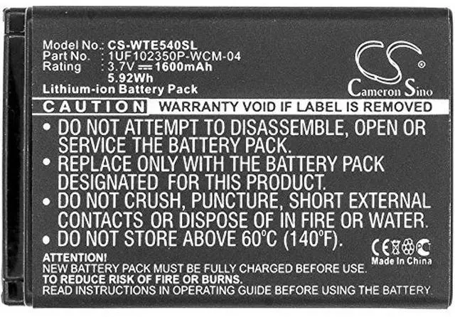 Alt view image 5 of 5 - Cameron Sino Battery for Wacom Intuos4 wireless, PTK-540WL, PTK-540WL-EN PN:Wacom 1UF102350P-WCM-03, 1UF102350P-WCM-04, ACK-40203, ACK-40203-BX, CP-GWL04, XLA-C330 1600mAh/5.92Wh