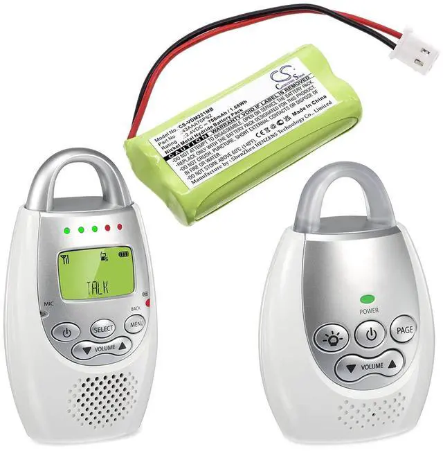 Main image of Cameron Sino Battery for VTech Digital Audio Monitor DM221, DM221, DM221-2, DM222 PN:VTech 43AAA70PS2 700mAh / 1.68Wh