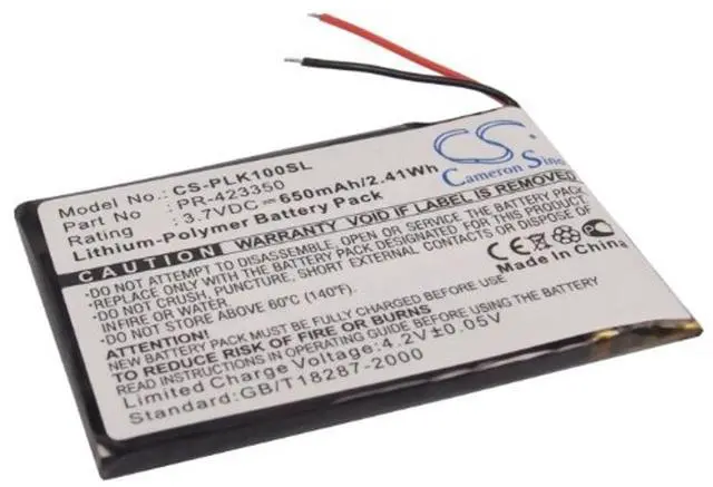 Main image of Cameron Sino Battery for Plantronics K100 PN:Plantronics PR-423350 650mAh / 2.41Wh