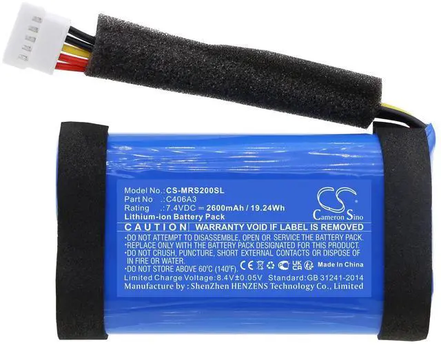 Alt view image 3 of 5 - Cameron Sino Battery for Marshall Stockwell II PN:Marshall C406A3 2600mAh / 19.24Wh