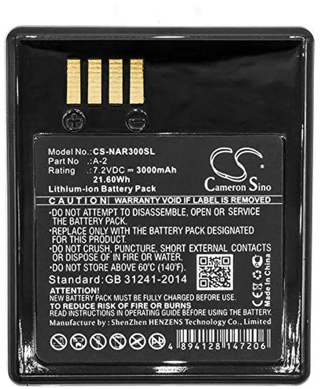 Alt view image 3 of 3 - Cameron Sino Battery for  Arlo Go, VMA4410, VML4030,  Arlo Go  VML4030  VMA4410   PN:A-2 3000mAh / 21.60Wh