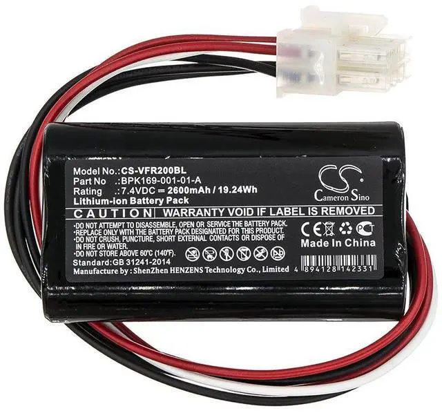Main image of Cameron Sino Battery for Verifone PCA169-001-01, PCA169-404-01-A, Ruby 2, Ruby CI PN:Verifone BPK169-001-01-A, BPK182-001 2600mAh
