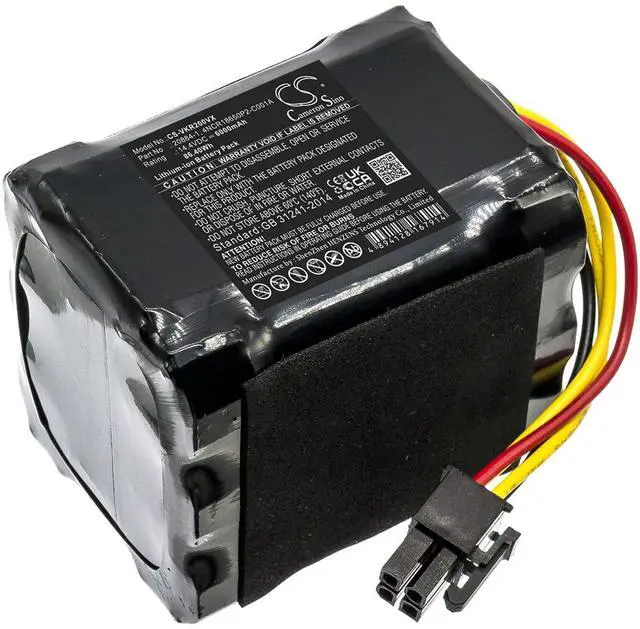 Alt view image 4 of 6 - Cameron Sino Battery for Vorwerk Kobold VR200 PN:Vorwerk 20884-1, 4NCR18650P2-C001A, 4NCR18650P2-C002A 6000mAh / 86.40Wh