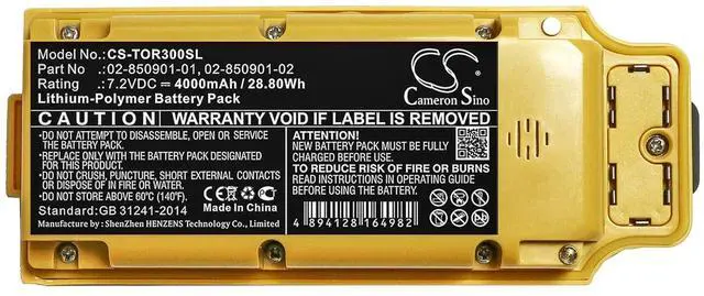 Main image of Cameron Sino Battery for Topcon GR-3, GR-5 PN:Topcon 02-850901-01, 02-850901-02 4000mAh / 28.80Wh