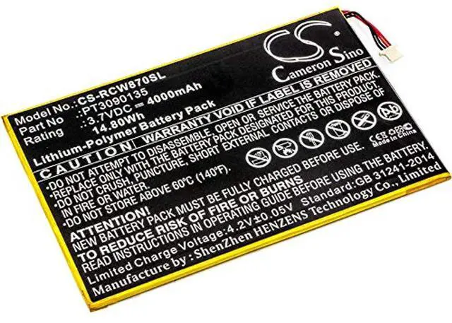 Main image of CS Battery for RCA RCT6303W87DK, RCT6513W87, RCT6513W87M, RCT6K03W13, Viking Pro, Viking Pro 10, Viking Pro 10.1", W101 Cambio, W101SA23T1 4000mAh