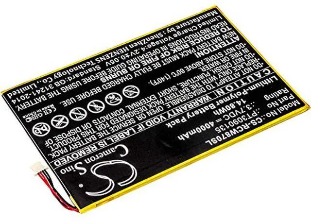 Alt view image 2 of 4 - CS Battery for RCA RCT6303W87DK, RCT6513W87, RCT6513W87M, RCT6K03W13, Viking Pro, Viking Pro 10, Viking Pro 10.1", W101 Cambio, W101SA23T1 4000mAh