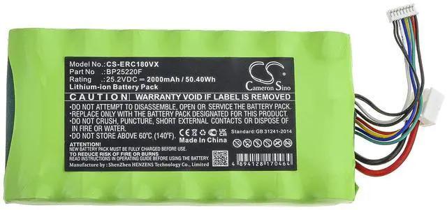Alt view image 2 of 6 - Cameron Sino Battery for Eureka NEC180 Pro PN:Eureka BP25220F 2000mAh / 50.40Wh