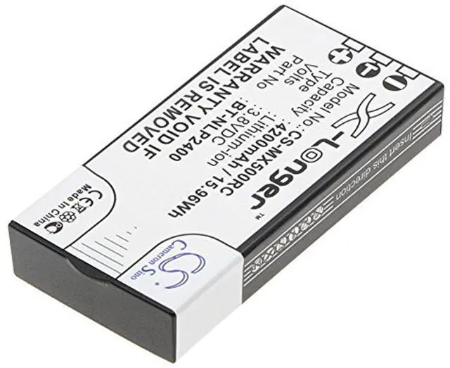 Alt view image 2 of 5 - CS Battery for URC MX-5000 PN:URC BT-NLP2400, NC1110 4200mAh / 15.96Wh