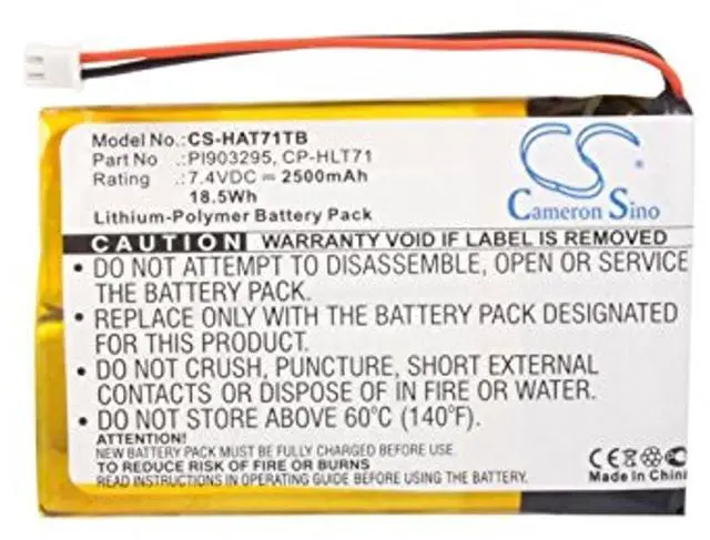 Alt view image 5 of 5 - CS Battery for Haier 805-01-NL, HERLT71, HLT71, HLT71BAT PN:Haier CP-HLT71, PL903295 2500mAh / 18.50Wh