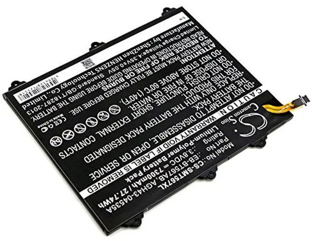 Alt view image 2 of 4 - CS Battery for Galaxy Tab E 9.6 XLTE, SM-T560NU, SM-T567, SM-T567V PN: EB-BT567ABA, GH43-04535A 7300mAh / 27.74Wh