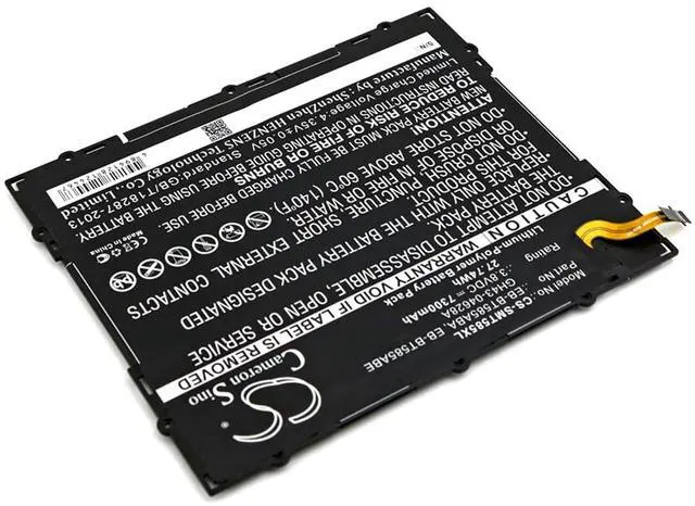 Alt view image 2 of 4 - CS Battery for Galaxy Tab E 10.1, SM-P580, SM-P585M, SM-P585N, SM-P585N0, SM-P585Y, SM-T580, SM-T580NZKAXAR, SM-T585, SM-T585C, SM-T585M, SM-T587, SM-T587P 7300mAh