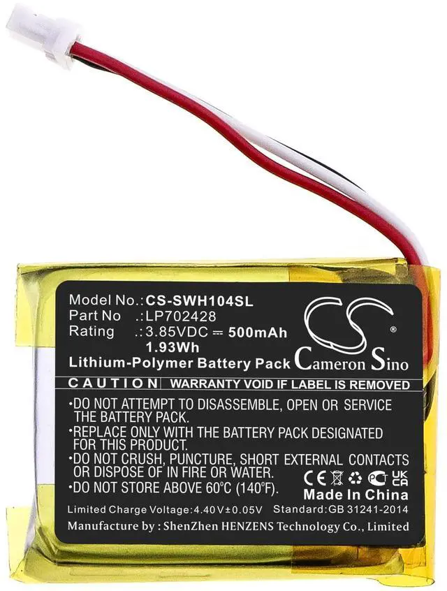 Alt view image 3 of 5 - CS Battery for Sony WF-1000XM4 Charging Case PN:Sony LP702428 500mAh / 1.93Wh