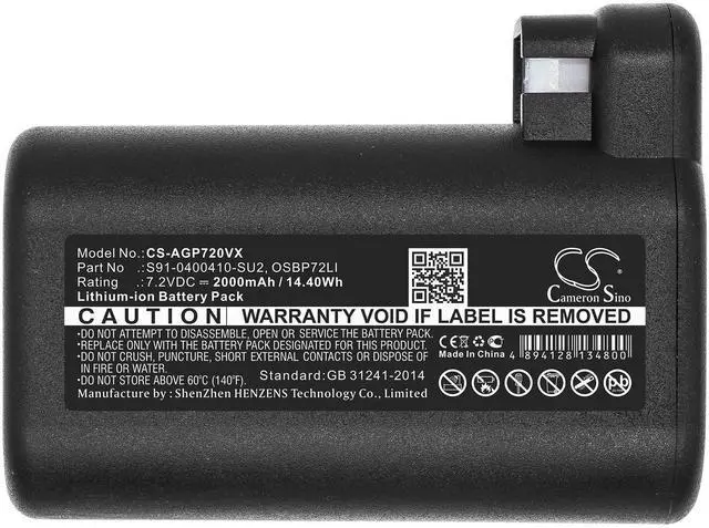 Alt view image 4 of 5 - battery for AEG OSBP72LI  S91-0400410-SU2   Electrolux OSBP72LI25