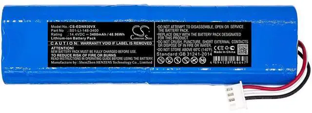 Alt view image 2 of 6 - Cameron Sino Battery for Ecovacs Deebot Ozmo 900, Deebot Ozmo 901, Deebot Ozmo 905, Deebot Ozmo 920, Deebot Ozmo 930, Deebot Ozmo 937 3400mAh