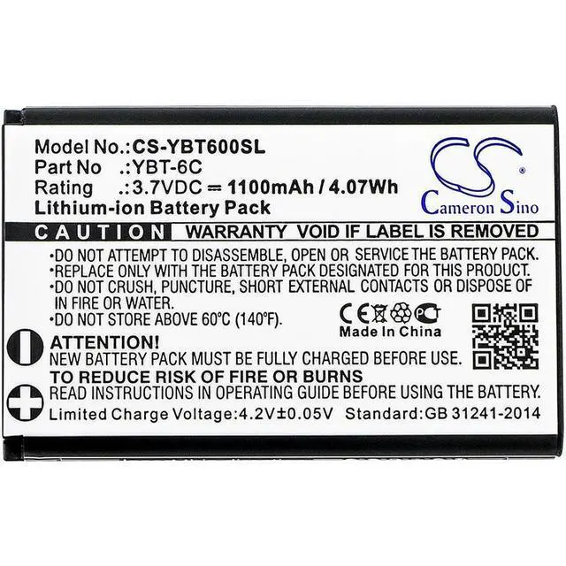 Alt view image 3 of 3 - battery for  YBT-6C