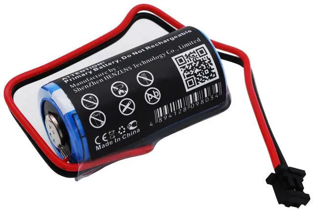 Alt view image 4 of 6 - battery for  MELSEC Q, Q02CPU, Q02HCPU, Q06HCPU, Q12HCPU, Q12PHCPU, Q12PRHCPU, Q170HBATC, Q172HCPU, Q173HCPU, Q25HCPU, Q25PHCPU, Q25PRHCPU