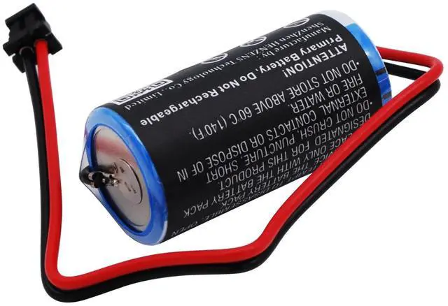 Alt view image 3 of 6 - battery for  MELSEC Q, Q02CPU, Q02HCPU, Q06HCPU, Q12HCPU, Q12PHCPU, Q12PRHCPU, Q170HBATC, Q172HCPU, Q173HCPU, Q25HCPU, Q25PHCPU, Q25PRHCPU