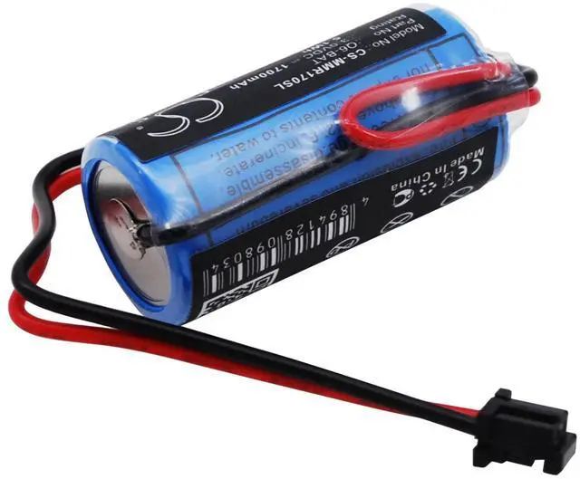 Alt view image 2 of 6 - battery for  MELSEC Q, Q02CPU, Q02HCPU, Q06HCPU, Q12HCPU, Q12PHCPU, Q12PRHCPU, Q170HBATC, Q172HCPU, Q173HCPU, Q25HCPU, Q25PHCPU, Q25PRHCPU