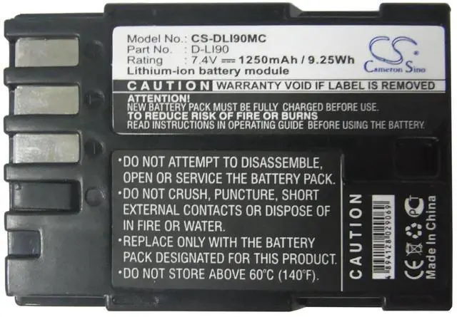Alt view image 5 of 5 - battery for  645D, 645Z, K01, K-01, K-1, K3, K-3, K3II, K5, K-5, K-5 II, K5 IIS, K5II, K5IIs, K7, K-7, K-7D