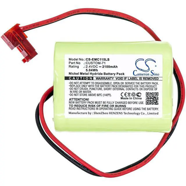 Alt view image 3 of 5 - Cameron Sino Battery for ELB2P401N, ELB0310, NIC1158, LV S 1 R 120/277 EL N UM 4X PN:4PH56, 5YB73, CUSTOM-71, ELB 2P401N 2100mAh / 5.04Wh