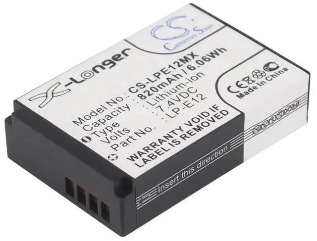 Main image of battery for EOS 100D, EOS Kiss X7, EOS M, EOS M2, EOS SL1, EOS-M, EOS-M10, EOS-M100, EOS-M2, EOS-M50, OS-M, PowerShot SX70 HS, Rebel SL1 Digital