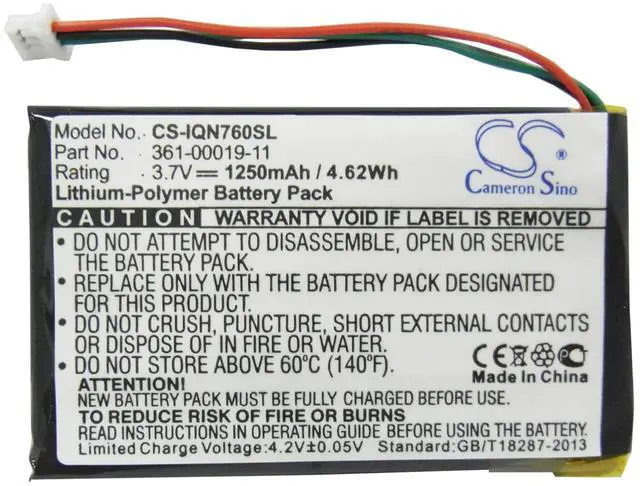 Alt view image 5 of 6 - battery for Nuvi 3590, Nuvi 3590 LM, Nuvi 3590LMT, Nuvi 700 ( 3 wires ), Nuvi 710, Nuvi 710T, Nuvi 760, Nuvi 760T, Nuvi 765, Nuvi 765T