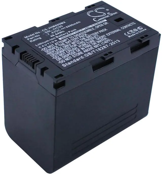 Alt view image 2 of 5 - battery for  GY-HM200, GY-HM600, GY-HM600E, GY-HM600EC, GY-HM650, GY-HM650EC, GY-HMQ10, GY-HMQ10E, GY-LS300CHE