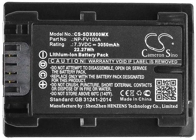 Alt view image 5 of 5 - battery for  FDR-AX33, FDR-AX40, FDR-AX45, FDR-AX53, FDR-AX60, FDR-AX700, FDR-AXP33, HDR-CX450, HDR-CX625, HDR-CX680, HDR-PJ620, HDR-PJ675, NEX-VG30