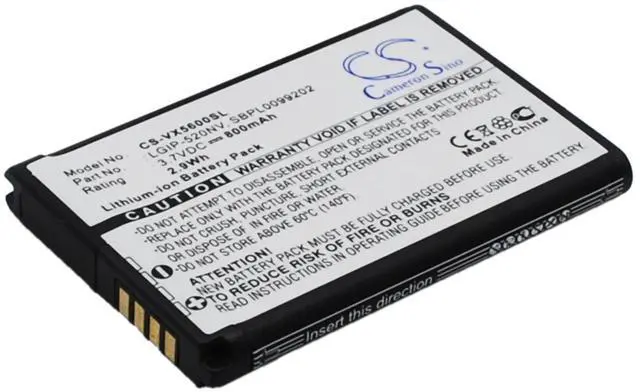 Alt view image 2 of 5 - battery for Accolade, Cosmos Touch VN270, Extravert, LG-VN150PP, MN270, MN270 Beacon, Revere, UN150 Envoy, VN150, VN270, VN270 Cosmos Touch, VN271, VN271PP, VN570, VN570 Extravert, VX5600