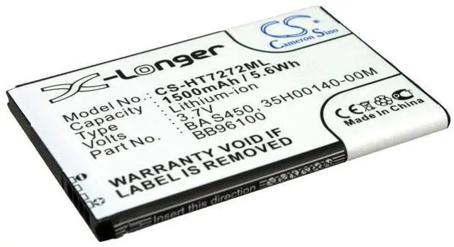 Alt view image 2 of 5 - battery for 7 Mozart, A7272, BB96100, Desire Z, F5151, Freestyle, Mozart, PC10100, T8698, T-Mobile G2, Vision