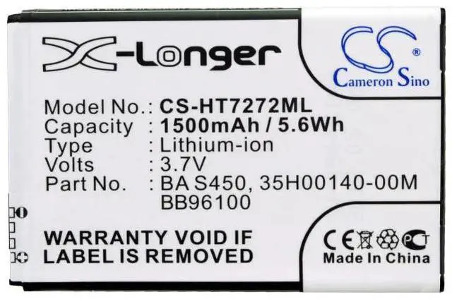 Alt view image 5 of 5 - battery for 7 Mozart, A7272, BB96100, Desire Z, F5151, Freestyle, Mozart, PC10100, T8698, T-Mobile G2, Vision