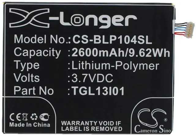 Main image of battery for L110, Life View, P104