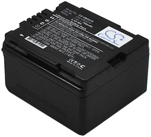 Alt view image 2 of 5 - battery for GS98GK, H288GK, H48, H68GK, HDC-HS100, HDC-HS9, HDC-SD1, HDC-SD100, HDC-SD5, HDC-SD600, HDC-SD700, HDC-SD9, HDC-SX5, NV-GS330, NV-GS500, PV-GS320, PV-GS500, PV-GS80, PV-GS83, PV-GS85, PV-