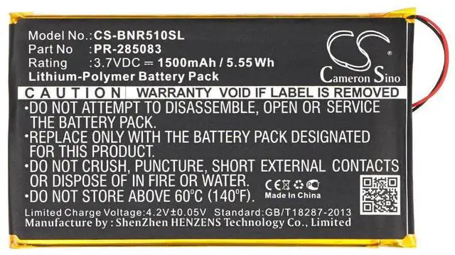 Alt view image 5 of 6 - battery for BNRV510, Nook Glowlight Plus 2015