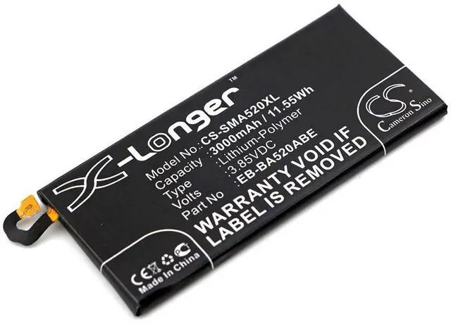 Main image of battery for Galaxy A5 2017, SM-A520F, SM-A520F/DS, SM-A520K, SM-A520L, SM-A520S